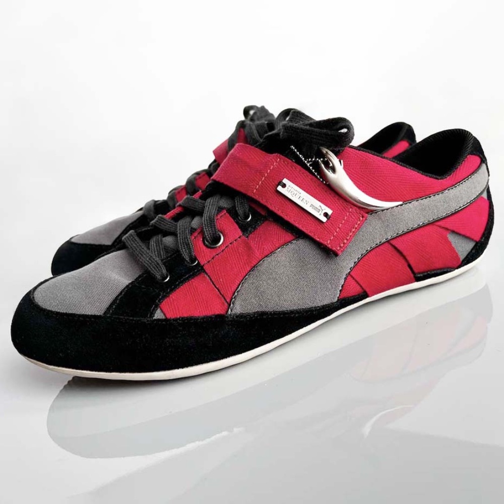 ALEXANDER MCQUEEN / PUMA Red, Grey & Black Sneakers